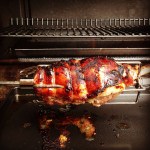 Spit roasted Greek lamb