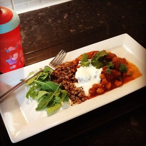 Dinner party with my 18 month old....not ready for real glassware yet