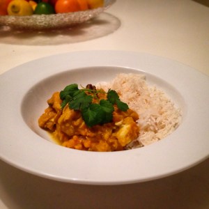 Cod coconut curry
